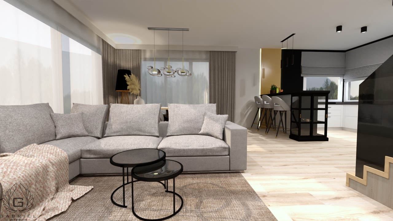 kompleksowy projekt wnętrza z nadzorem projekt salonu Wohnzimmer gestalten