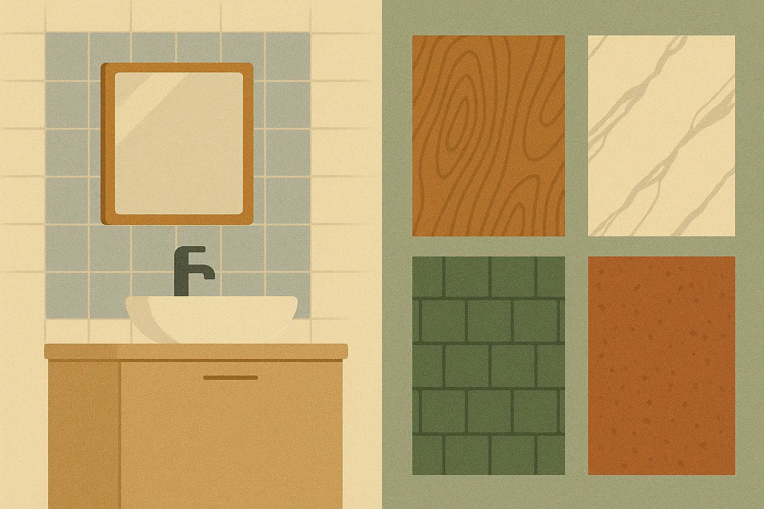 materiały wykończeniowe do łazienki Badgestaltung Materialien